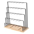 thumbnail image 4 of Xuanheng 5 Tiers Earring Display Stand Holder Jewelry Hanger Rack Easy Assemble Tabletop with Hooks for Home Ear Studs Keychains Rings Black, 4 of 8