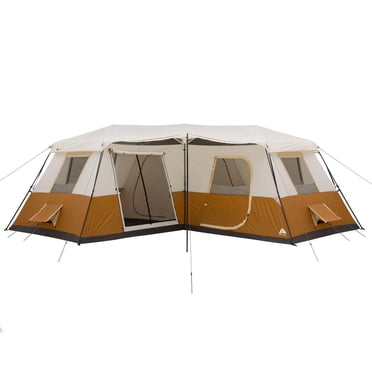 Tente cabine instantanée Ozark Trail en forme de L pour 12 personnes (peut accueillir jusqu’à 12 personnes)
