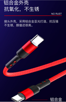 Charging Cable PD 60W Charging Cord charging cable type-c Phone Laptop Type-c to Type-c Dual Connectors Cable, Red, 2m, Braided