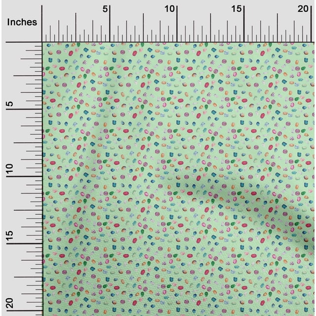 oneOone Georgette Viscose Fabric Crystal & Gemstone Ocean Printed Craft Fabric BTY 42 Inch Wide