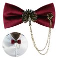 thumbnail image 1 of Nœud Papillon pour Homme Mode Strass Ajustable Pré-Noué Nœud Papillon Formel Nœud Papillon, 1 of 6