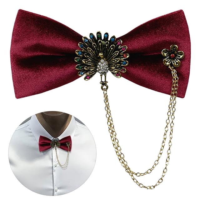 Nœud Papillon pour Homme Mode Strass Ajustable Pré-Noué Nœud Papillon Formel Nœud Papillon