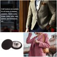 thumbnail image 5 of Unique Bargains 10pcs 28L Fabric Cloth Covered Button 18mm Round Metal Shank Sewing Buttons for Suits Dress Blouses, Brown, 5 of 5