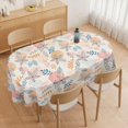 thumbnail image 3 of Oval Tablecloth 60 x 84 Inch, Boho Orange Tablecloth for Oval Table, Fabric Wrinkle Free Washable Waterproof Fall Leaf Tablecloth Oval Table Cloth for Dining Room Table, 3 of 5