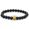 thumbnail image 1 of OUTAD Crown Bracelets Black Scrub Beaded Crown Bracelets, 1 of 8