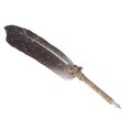 thumbnail image 4 of Feather Pen Set with 5 Interchangeable Nib Letter Opener Pen Holder Ink Empty Bottle Quill Pen Set for Student Birthday Gray, 4 of 14