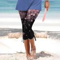 thumbnail image 2 of Womens Relaxed Fit Cargo Pants by Generic XL Solid Black Casual Capris, Drawstring, Cropped, Lightweight, 1 Count, 2 of 5