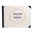 thumbnail image 1 of Darling Souvenir White Leaves Wreath Printed Wedding Guest Book Hardbound Cover Sign In Book Registry Scrapbook-9 x 12 Inches, 1 of 5