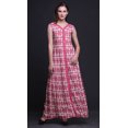 thumbnail image 2 of Bimba Robe Maxi Sans Manches à Fente avant Imprimée Teinture sur Nœuds Été Printemps pour Femmes - Grande, 2 of 5