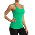 thumbnail image 4 of Charmo Women's Ribbed Camisole Workout Tank Tops with Built in Bra Basic Undershirt, 4 of 7