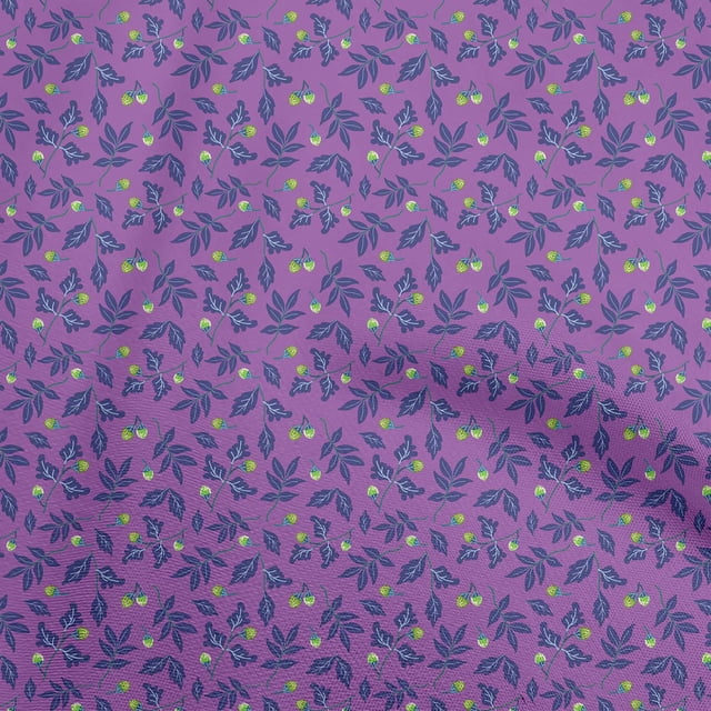 oneOone Cotton Poplin Plum Fabric Floral Craft Projects Decor Fabric Printed By The Yard 42 Inch Wide