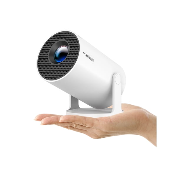Magcubic Mini Projector 8K 1080P Support with WiFi 6 & BT 5.4 290 ANSI Brightness, Auto Keystone, 180 Degree Rotation, Portable Projector for Home Theater & Outdoor Movies HY300Pro White