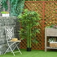 thumbnail image 4 of HOMCOM 5.3ft Artificial Tree Bamboo for Indoor Home Decor, Green, 4 of 10