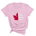thumbnail image 4 of T-shirts d'Été Basiques à Manches Courtes Décontractés pour Femmes, Blouse à Imprimé Feuille d'Érable de la Fête du Canada, Col Rond, 4 of 9