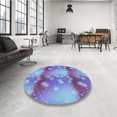 thumbnail image 4 of Ahgly Company Tapis d'Intérieur Lavables en Machine, Carrés, Bleu Cristal Transitionnel, Carrés de 6', 4 of 7