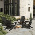 thumbnail image 2 of Chaise Adirondack Classique d'Extérieur (Ensemble de 4) en Noir, 2 of 8