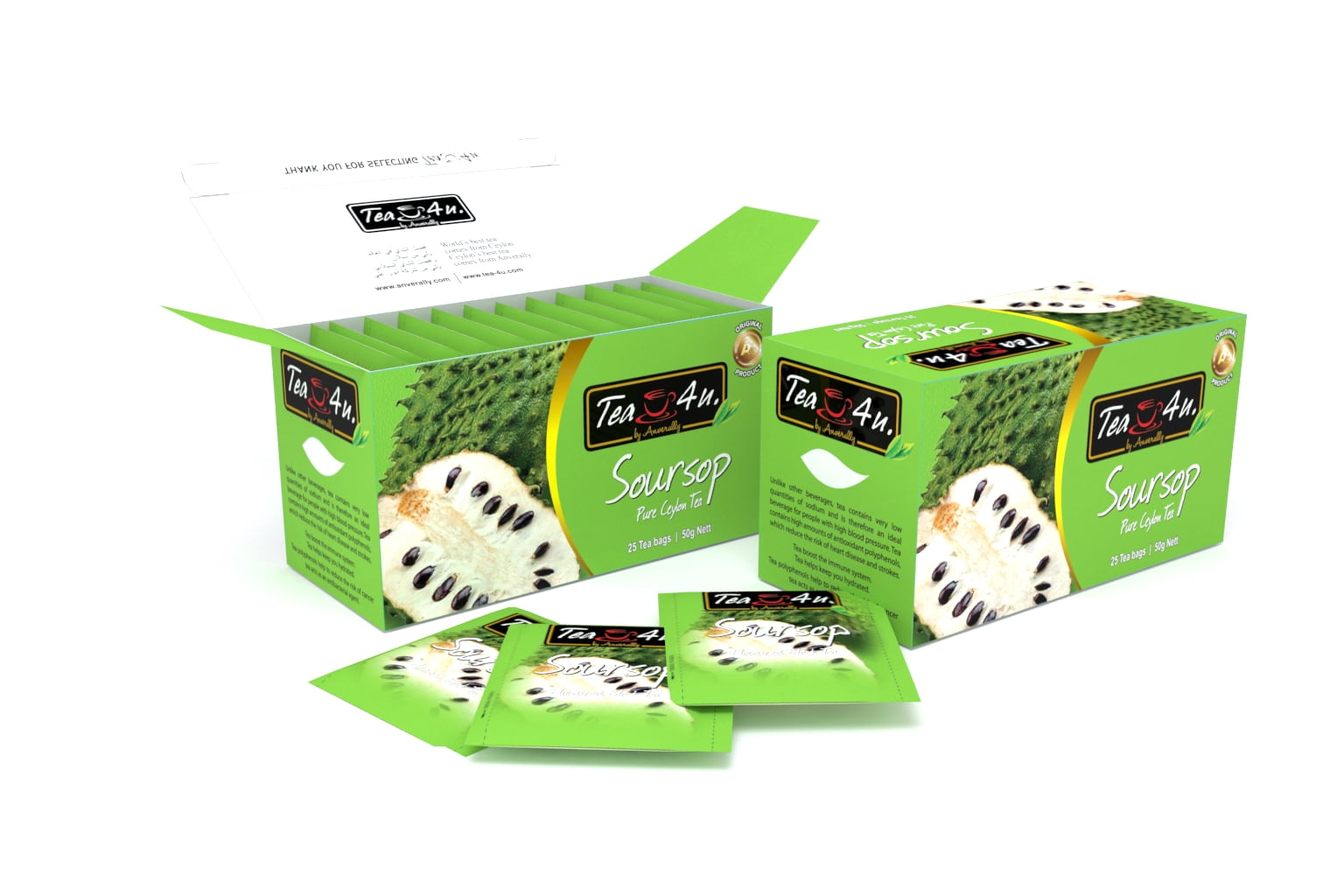 Tea4U Black Tea Bags with Soursop