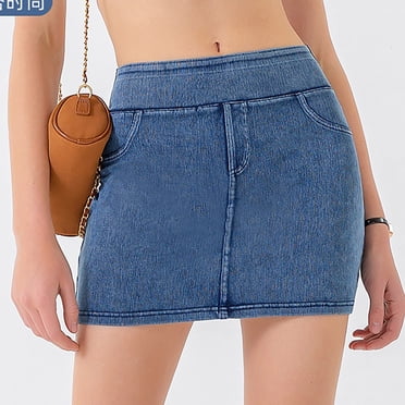 Weiqiqre Jeans de Mode d'Été pour Femmes, Shorts d'Été pour Femmes Taille Haute Effet Rehausse-Fesses Haute Élasticité Amincissants Contraction Abdominale Vêtements de Sport Entraînement Physique Yoga Cowboy Rabais