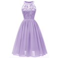 thumbnail image 1 of Pompotops Robe Trapèze Vintage pour Femme, Princesse, en Dentelle Florale, Cocktail, Encolure, Fête, Évasée, 1 of 5