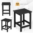 thumbnail image 3 of Costway Table d'Appoint Latéral Adirondack de Patio 14 Pouces HDPE Carré Résistant aux Intempéries pour Jardin Noir, 3 of 9