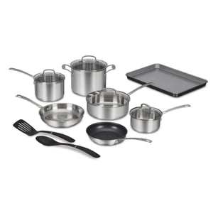Cuisinart 13‑Piece Stainless‑Steel Advantage Pro Cookware Set, Durable & Easy‑Clean, 92‑13WMC