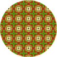 thumbnail image 1 of Ahgly Company Machine Washable Indoor Round Transitional Green Area Rugs, 3' Round, 1 of 7