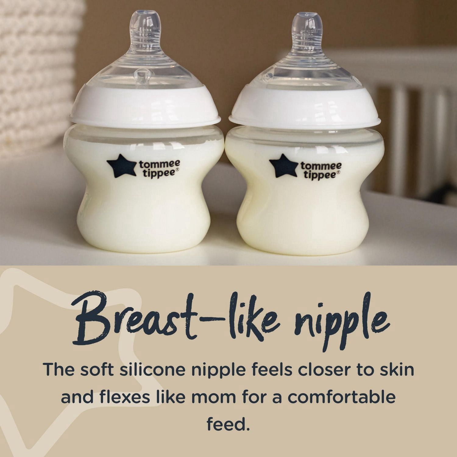 Tommee Tippee Plus Près de la Nature Biberons pour Bébé, Tétines Imitant le Sein avec Valve Anti-Colique