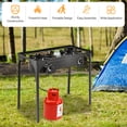 thumbnail image 4 of Gymax Réchaud d'Extérieur à 2 Brûleurs, Cuisinière de Camping au Gaz Propane à Haute Pression 150 000 BTU, 4 of 10