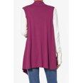 thumbnail image 2 of TheMogan Women's Long Vests Sleeveless Draped Lightweight Open Front Cardigan, 2 of 7