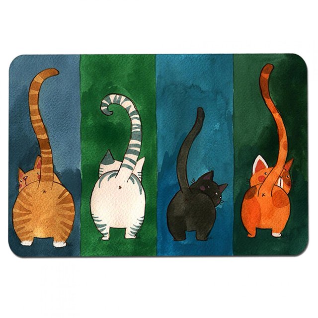 LHCER Entrance Doormat ,Doormat,Cat Pattern Non-slip Welcome Doormat Carpet Mat Indoor Outdoor Entrance