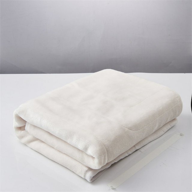DEBGFS Couvertures en Coton Format Grand Couverture Électrique Usb Couverture Simple Ménage Contrôle Unique Régulation Intelligente de la Température Matelas Électrique pour Dortoir Couverture Chaude et Duveteuse, Blanc