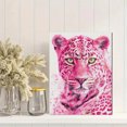 thumbnail image 2 of Pink Leopard Watercolor Canvas Wall Art 15.75x11.81 Inches, 2 of 8