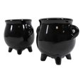 thumbnail image 3 of Halloween Witching Hour Wicca Witch Magic Black Cauldrons Salt N Pepper Shakers, 3 of 7