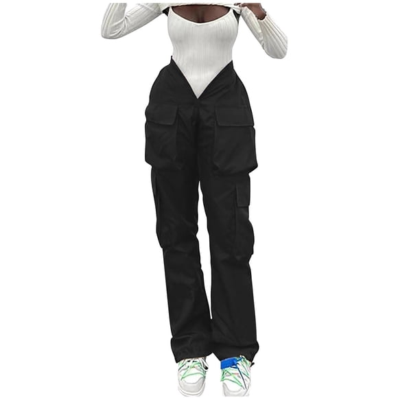 Cameland Y2K Cargo Pants for Women V Waist Design Boyfiend Baggy Vintage Hippie Trousers Streetwear Women's Cargo Pants