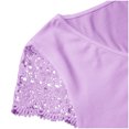 thumbnail image 4 of AherBiu Womens Tops V Neck Lace Short Sleeve T Shirts Summer Causal Button Dressy Comfy Solid Color Tees, 4 of 5