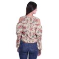 thumbnail image 4 of Moomaya Cold Shoulder Tops Shirts For Women Button Down Long Ruffle Sleeve Top, 4 of 4