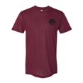 thumbnail image 1 of Circle Pocket Logo Triblend Track T-Shirt - Cranberry - Black Logo - Small, 1 of 1