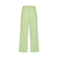 thumbnail image 5 of Timegard Womens Plus Size Pants Capris Cotton Linen Solid Color Casual Loose Cropped Trousers with Pockets, 5 of 5