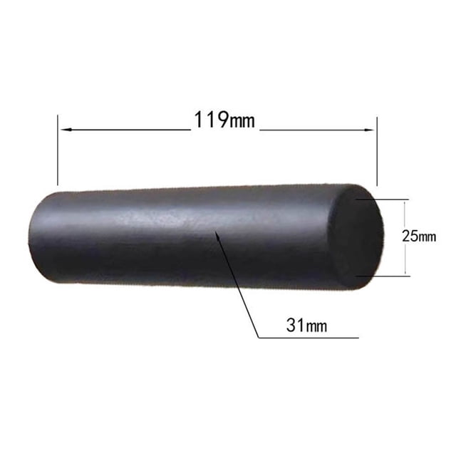 2 Pcs Poignées en Caoutchouc pour Brouette, Tubes Ronds Poignées de Remplacement Noires