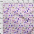 thumbnail image 3 of oneOone Viscose Jersey Violet Fabric Kids Animal Craft Projects Decor Fabric Printed by The Yard 60 Inch Wide, 3 of 4