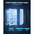 thumbnail image 3 of KFFKFF Mini Fridge with Freezer, 3.2 Cu.Ft, Two Door Compact Refrigerator, Adjustable Temperature, Shelf, Energy Efficient Small Fridge, Reversible Door, Low Noise, 3 of 9