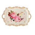 thumbnail image 1 of 1Pc Decorative Melamine Tea Cup Tray Elegant Snack Fruit Storage Holder for Home, 1 of 6