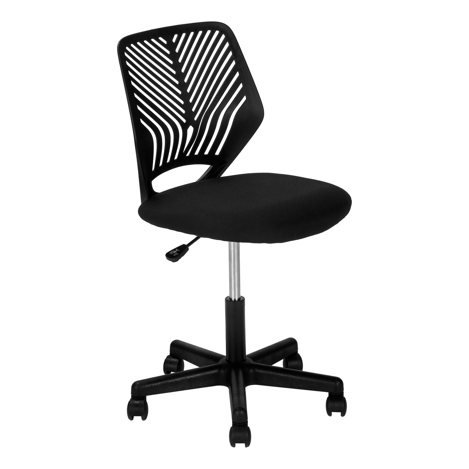Monarch Specialties Chaise De Bureau, Hauteur Ajustable, Pivotant, Ergonomique, Bureau, Travail, Juvénile, Métal, En Tissu, Noir, Contemporain, Moderne