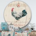 thumbnail image 3 of Designart 'Wood Farm Roaster III' Farmhouse Metal Circle Wall Art, 3 of 3