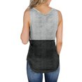 thumbnail image 3 of Fridja Womens Casual Loose Color Matching Button V-neck SleevelessTops Blouses Vests, 3 of 6