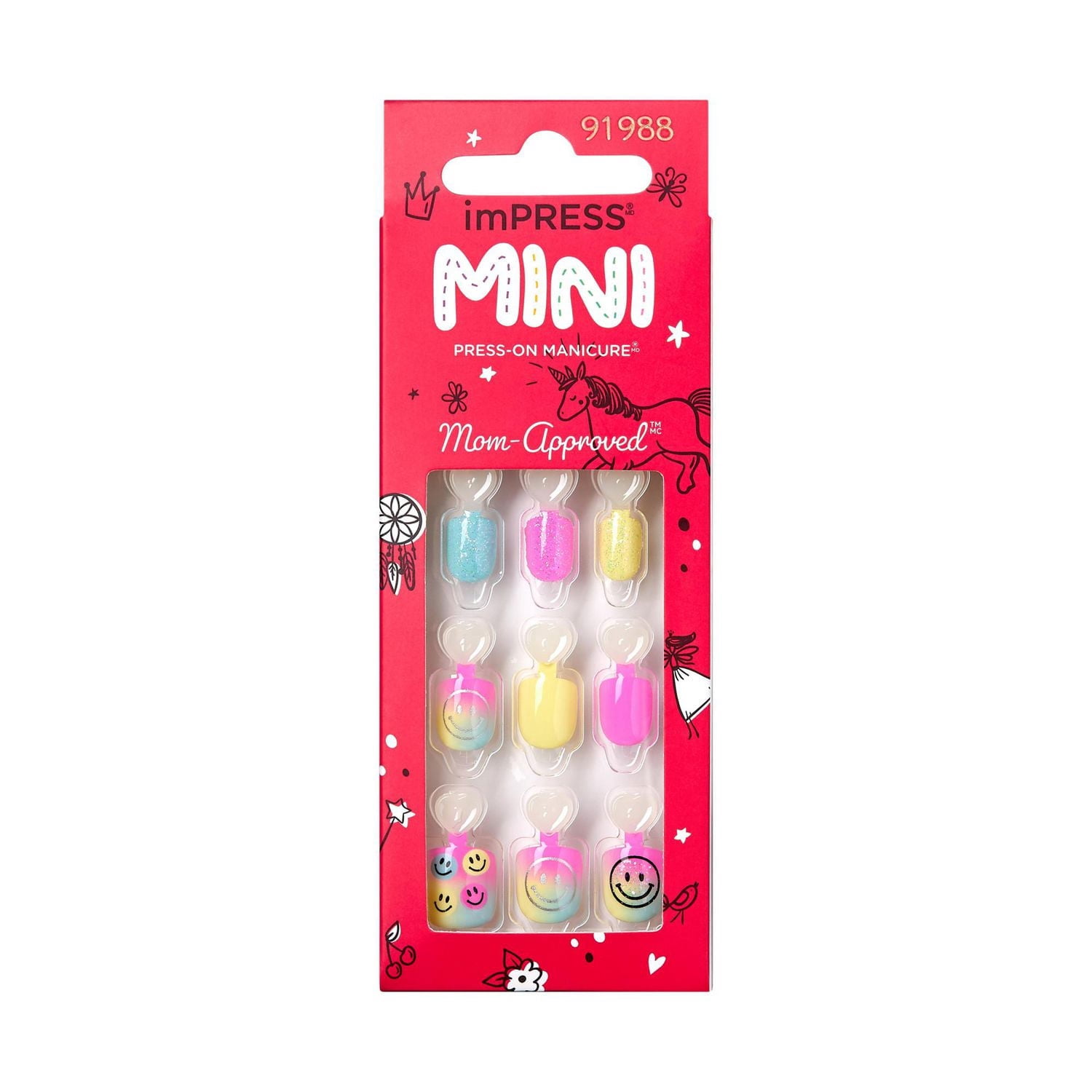 imPRESS Ongles Autocollants Mini, Handshake, Enfants, Forme Squoval