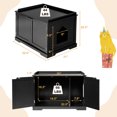 thumbnail image 4 of Costway Cat Litter Box Cabinet Furniture Cat Washroom Storage Bench, 4 of 9
