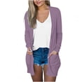 thumbnail image 1 of Pompotops Chemisier Décontracté à Manches Longues pour Femmes avec Poche Cardigan en Liquidation, 1 of 5