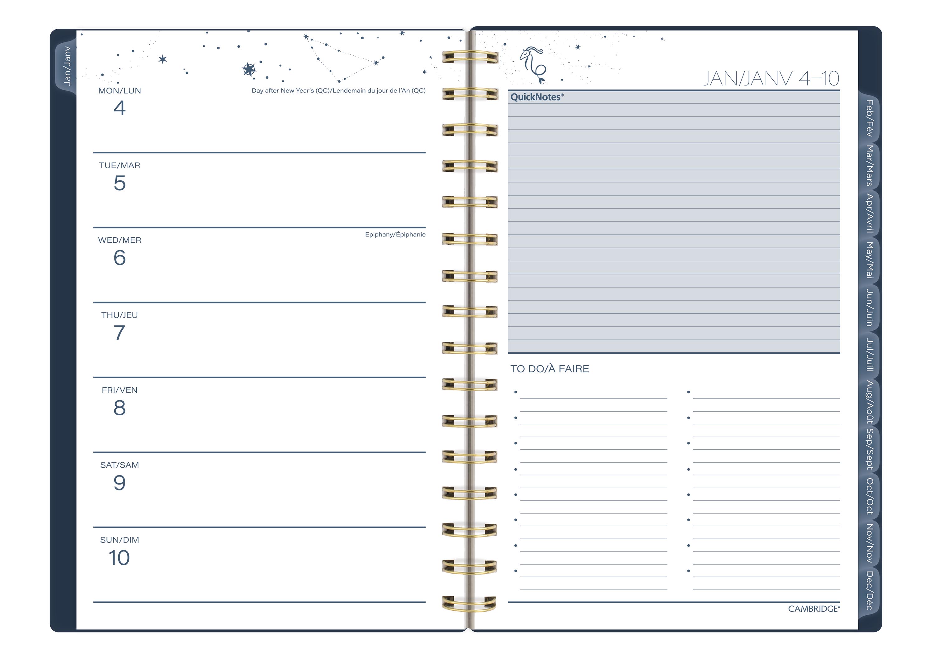 2027 Agenda hebdomadaire et mensuel Cambridge® Stargazer, petit format