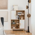 thumbnail image 4 of Gymax Sideboard Storage Cabinet Bookshelf Cupboard w/Door Shelf White, 4 of 10